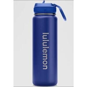 Lululemon Back to Life Sport Bottle 24oz Straw Lid Blue